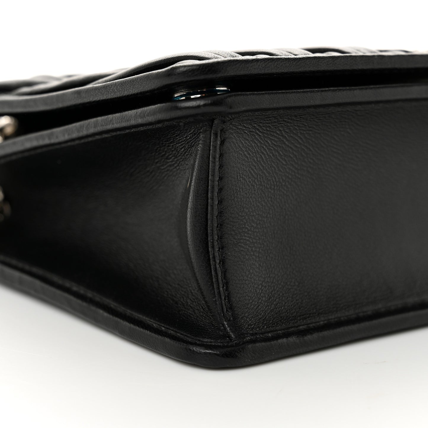 Nappa Matelasse Crystal Mini Chain Bag Black