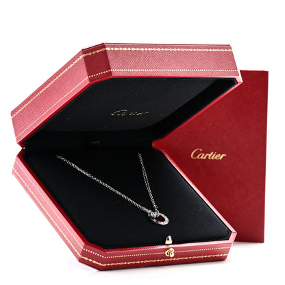 Cartier 18K White Gold 2 Diamond LOVE Necklace 5 of 5