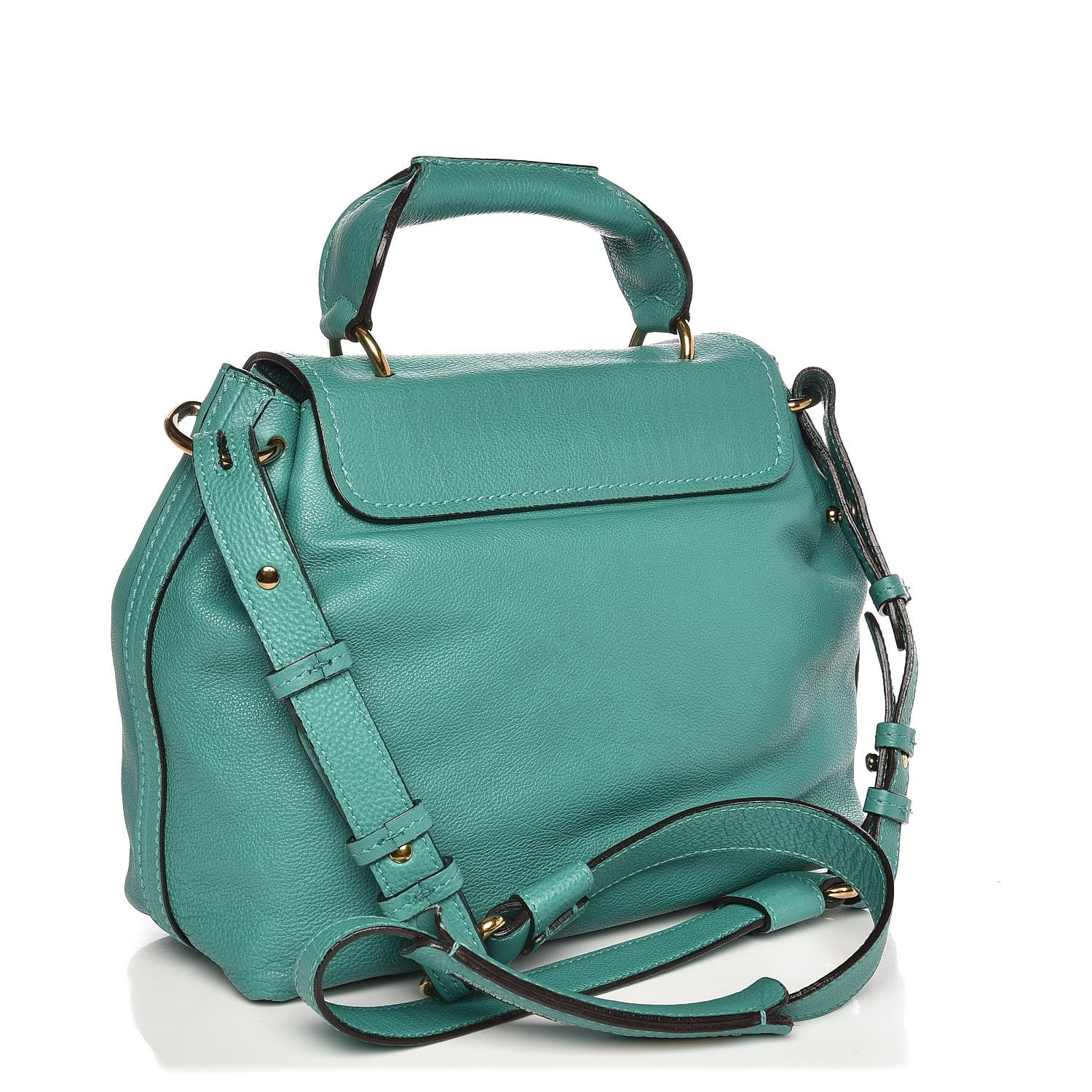 Chloe Calfskin Small Elsie Satchel Emerald 3 of 7