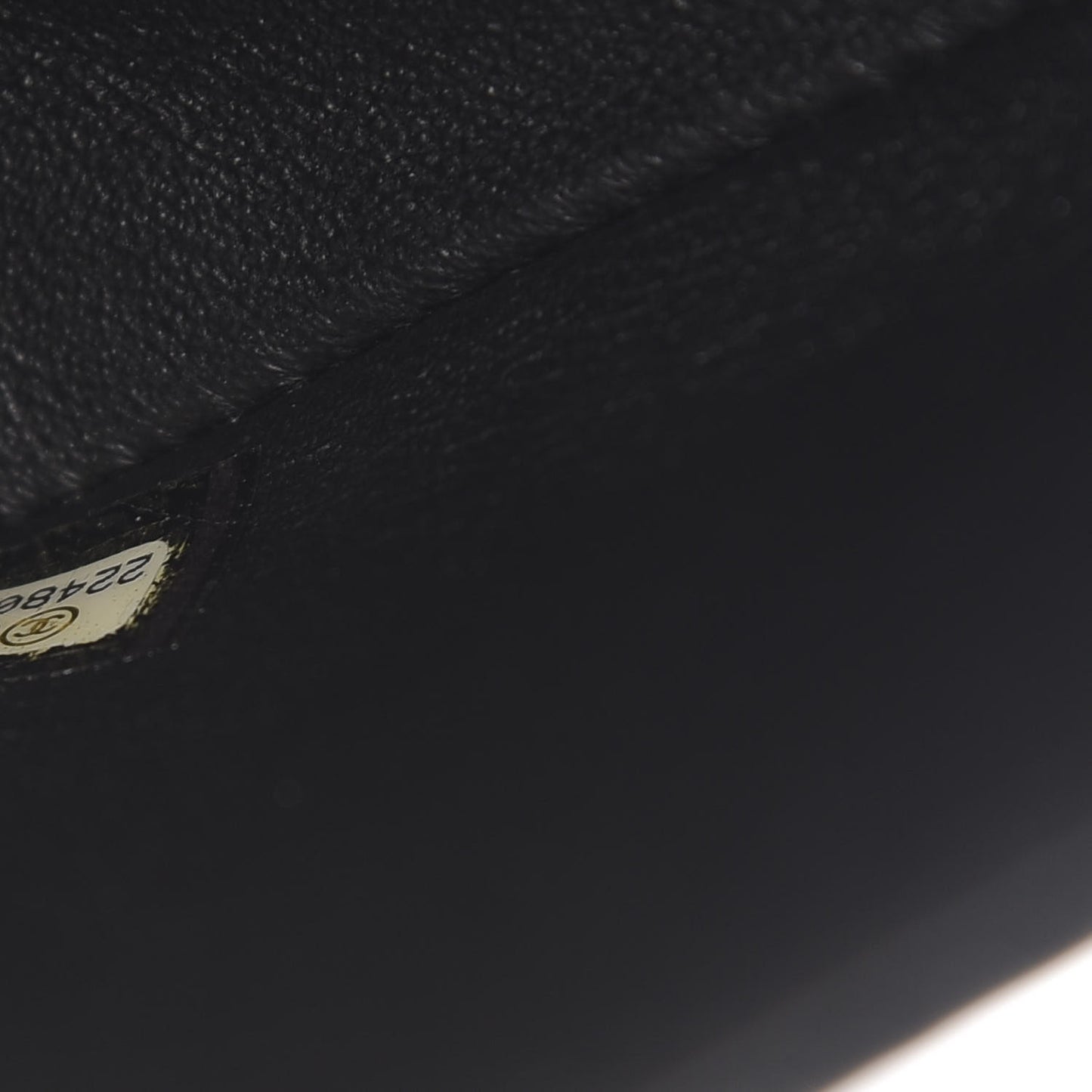 Glazed Calfskin Grommet Embellished Mini Airline Rectangular Flap Black