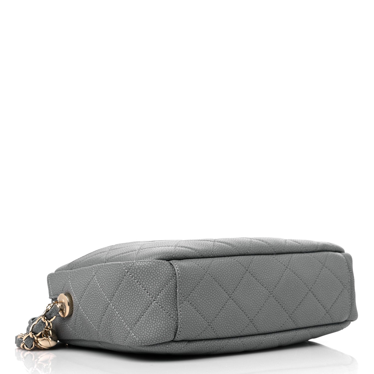 Chanel Iridescent Caviar Flat Quilted Small Coco Tassel Camera Case Grey 4 of 10