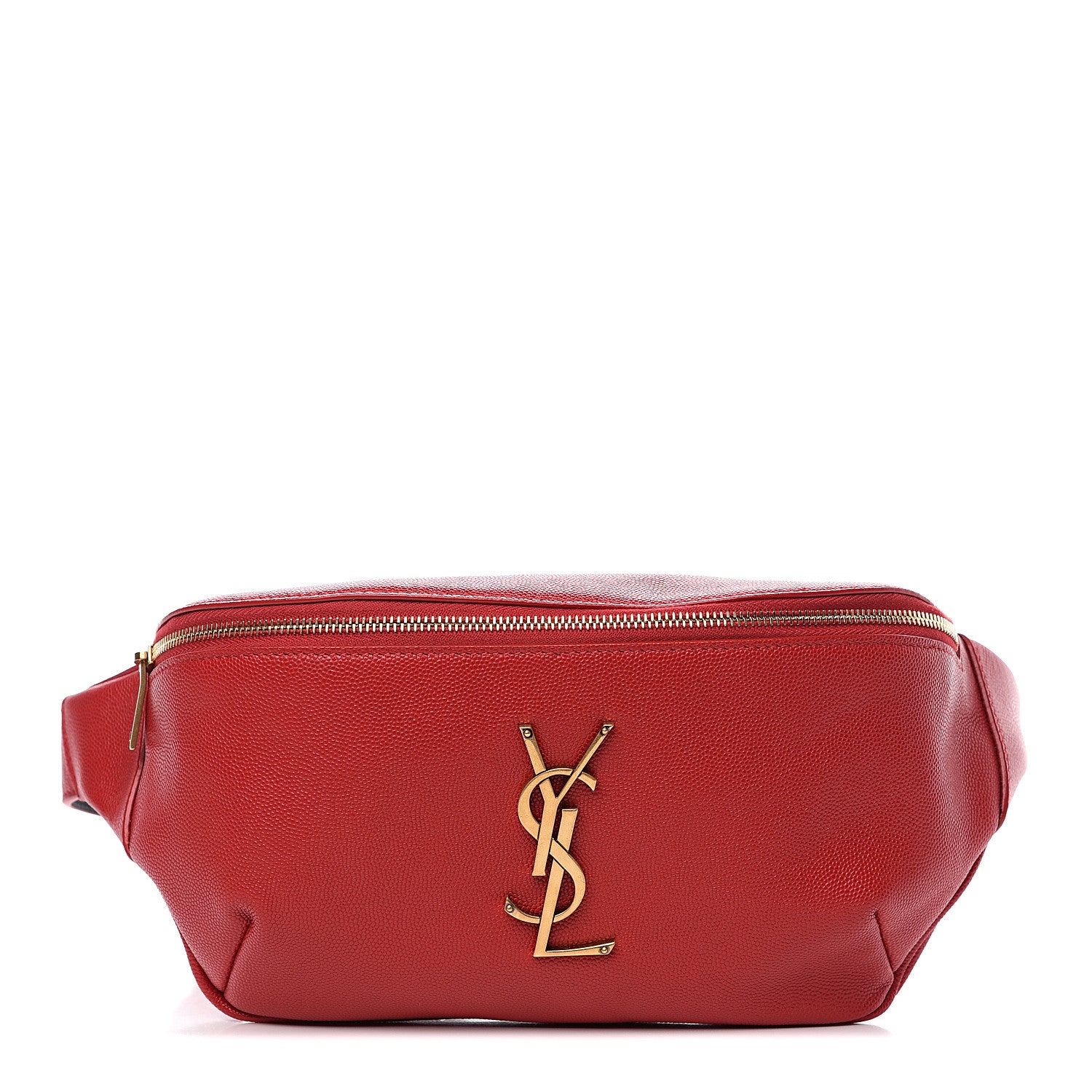 Saint Laurent Grain De Poudre Monogram Belt Bag Rouge Eros 1 of 9