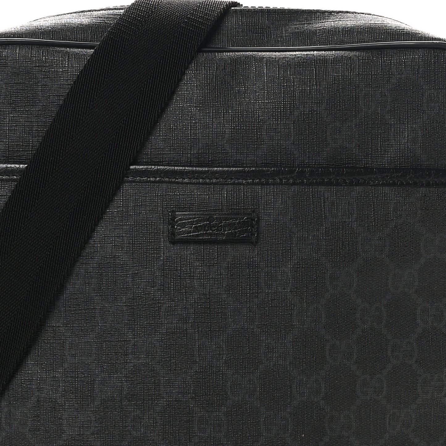 GG Supreme Monogram Messenger Bag Black Grey