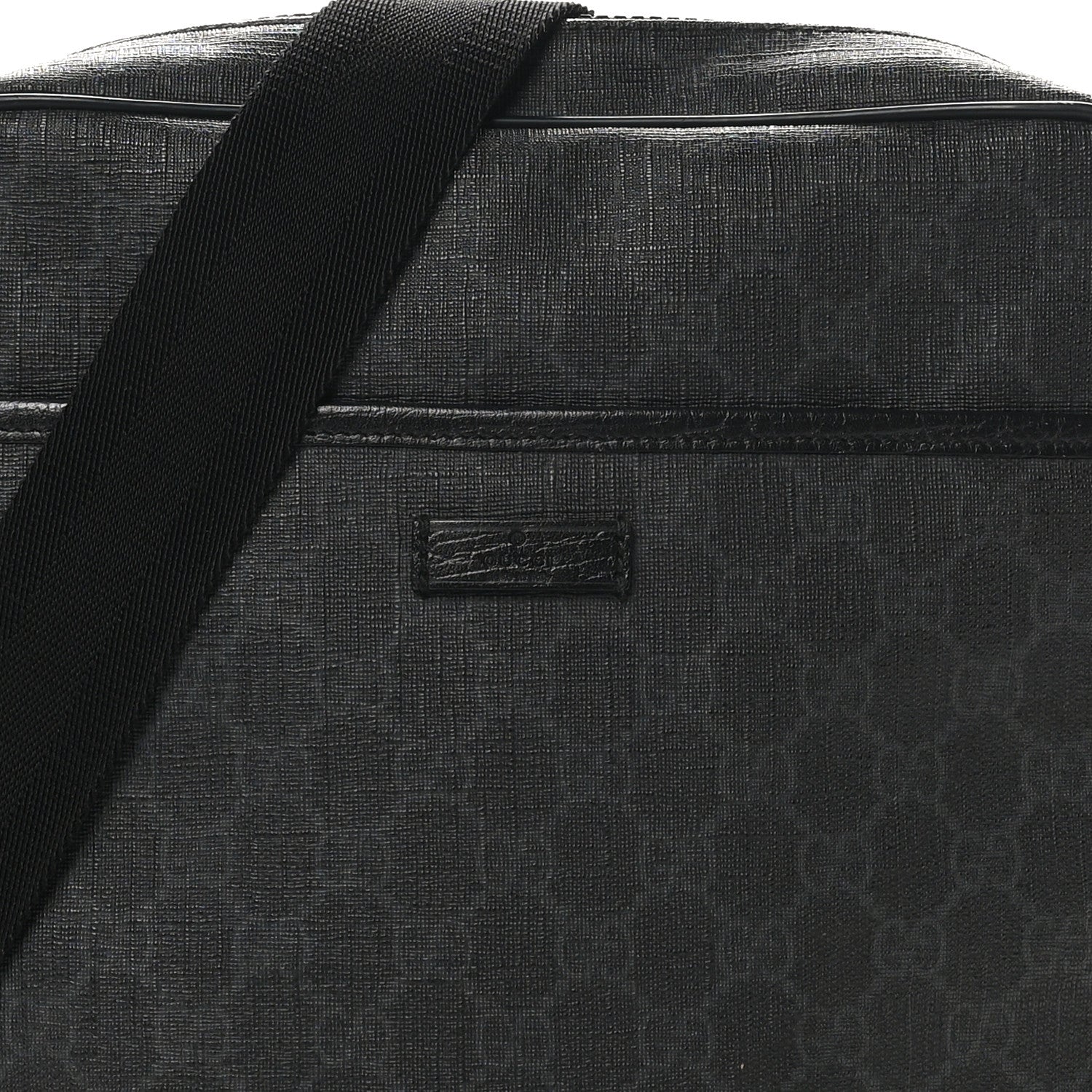 Gucci GG Supreme Monogram Messenger Bag Black Grey 8 of 10
