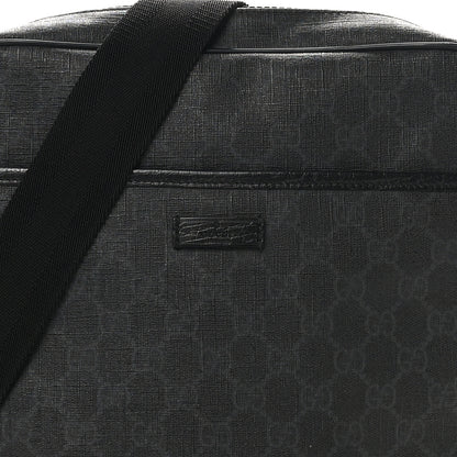Gucci GG Supreme Monogram Messenger Bag Black Grey 8 of 10