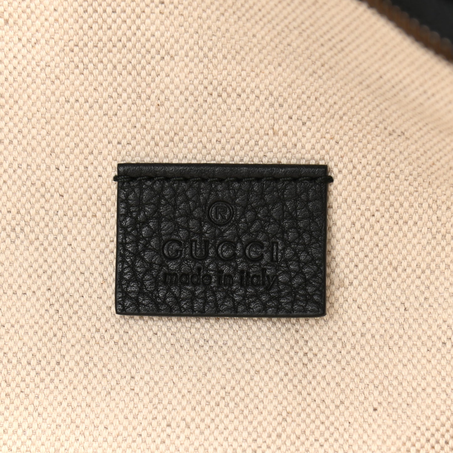 Grained Calfskin Logo Belt Bag Black