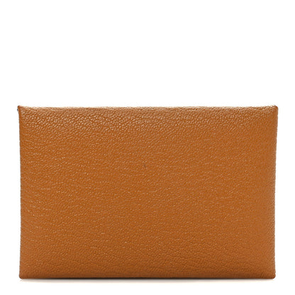 Hermes Chevre Mysore Verso Calvi Card Case Caramel Rose Sakura 1 of 7