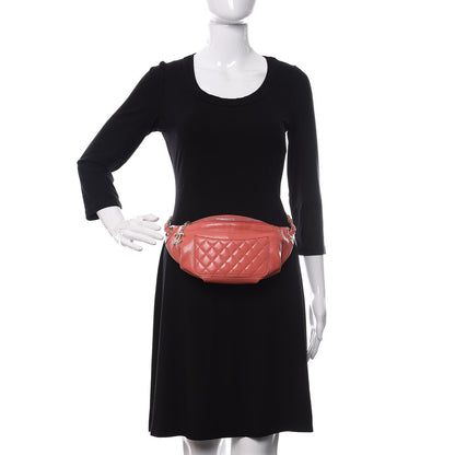 Chanel Crumpled Glazed Lambskin Quilted Waist Bag Fanny Pack Pink 2 of 10