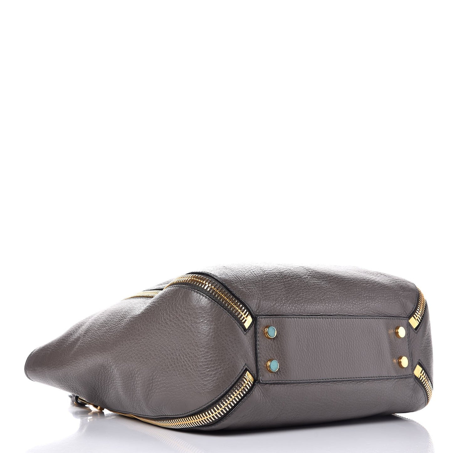 Grained Calfskin Sedgwick Medium Zipper Tote Graphite