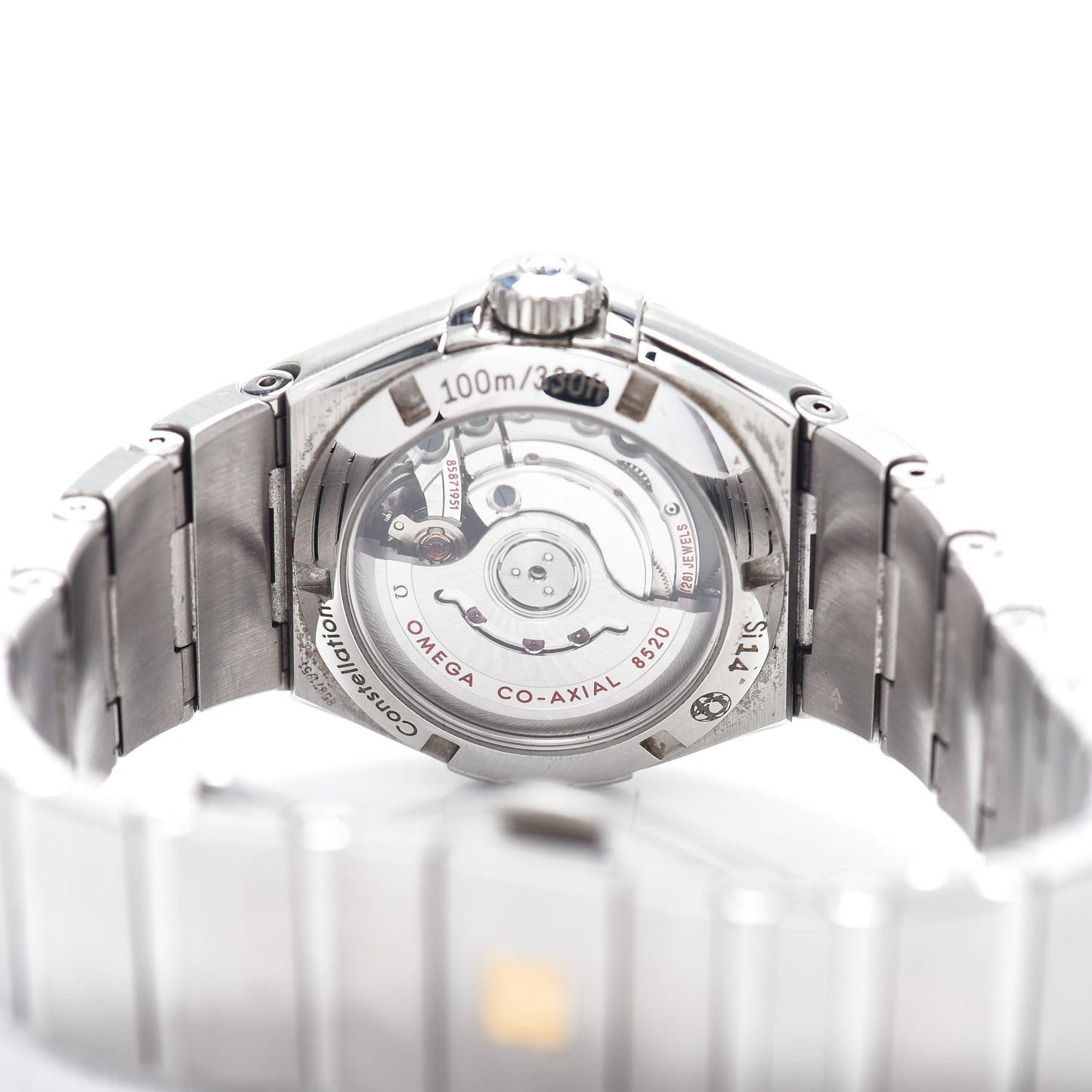Stainless Steel Diamond 27mm Constellation Co-Axial Automatic Watch Black 123.10.27.20.51.001