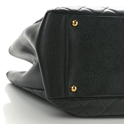 Chanel Caviar Quilted XL Grand Shopping Tote GST Black 9 of 10