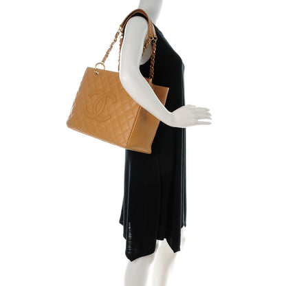 Chanel Caviar Quilted Grand Shopping Tote GST Beige 2 of 10