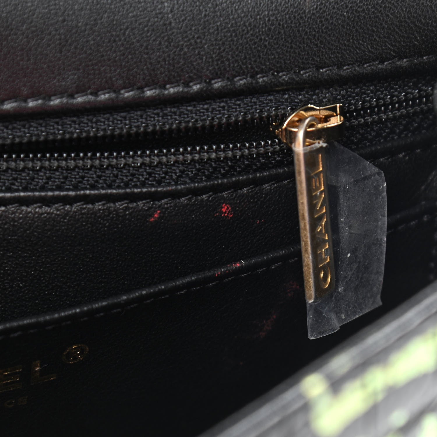 Chanel Calfskin Crocodile Embossed Graffiti 2.55 Mini Cocodile Reissue Flap Black Pink 6 of 11