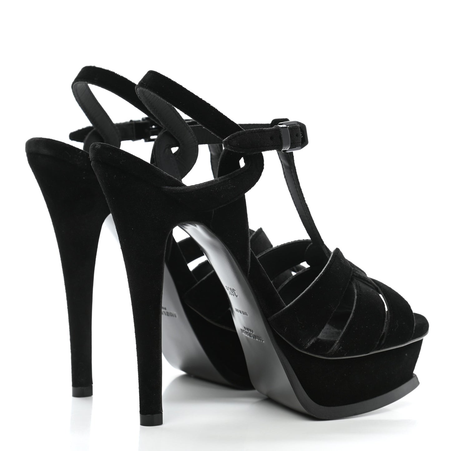 Velvet Tribute 105 Platform Sandals 36.5 Black