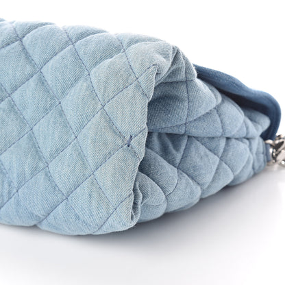 Stella McCartney Eco Denim Quilted Large Beckett Shoulder Bag Blue 9 of 9