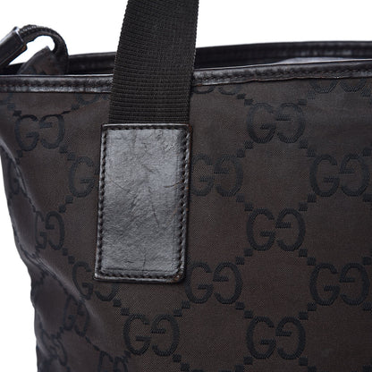 Gucci Nylon Monogram Tote Brown 10 of 17
