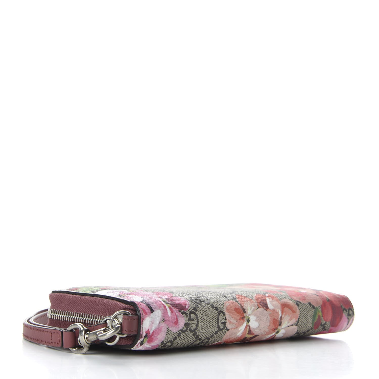 Gucci GG Supreme Monogram Blooms Wrist Wallet Beige Multicolor Dry Rose 4 of 8