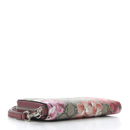 Gucci GG Supreme Monogram Blooms Wrist Wallet Beige Multicolor Dry Rose 4 of 8