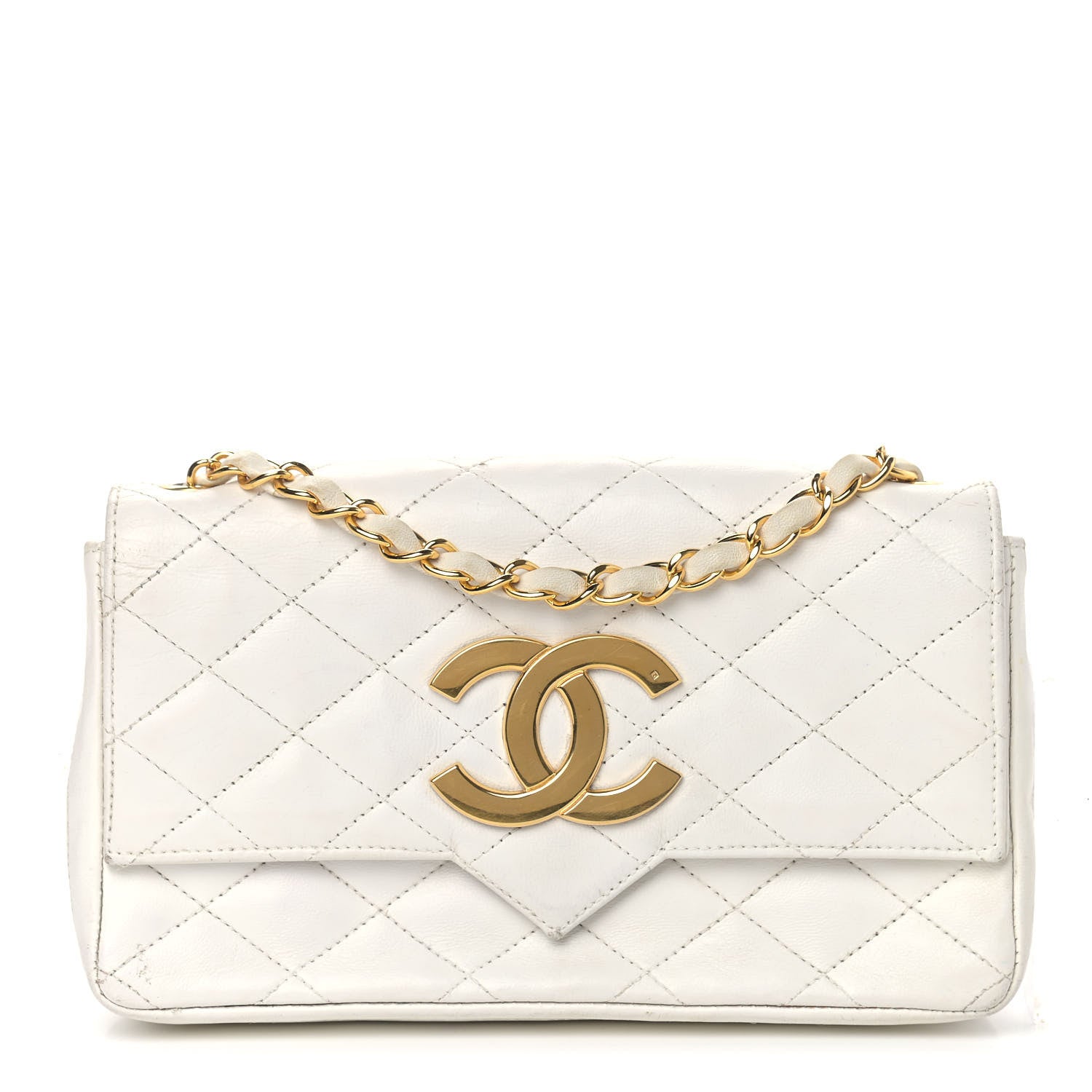 Chanel Lambskin Quilted Single Flap White 1 of 16