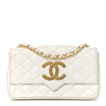 Chanel Lambskin Quilted Single Flap White 1 of 16
