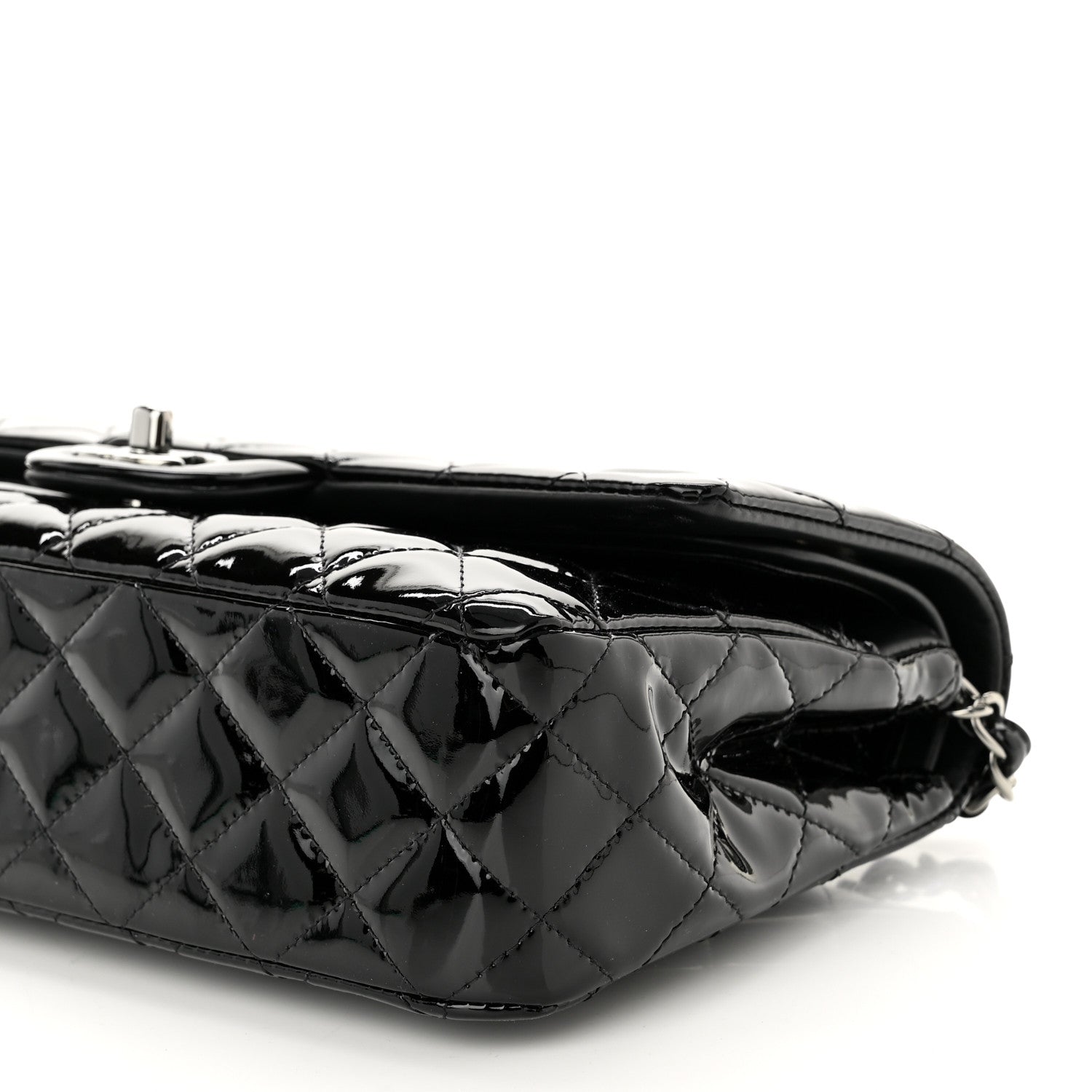 Chanel Patent Quilted Medium Double Flap Black 10 of 10