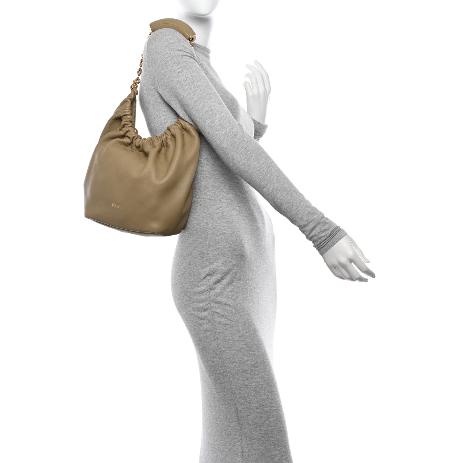 Loewe Nappa Small Squeeze Bag Clay Green 2 of 10