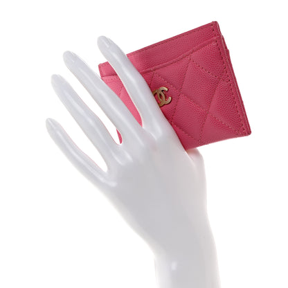 Chanel Caviar Quilted Card Holder Fuchsia 2 of 9