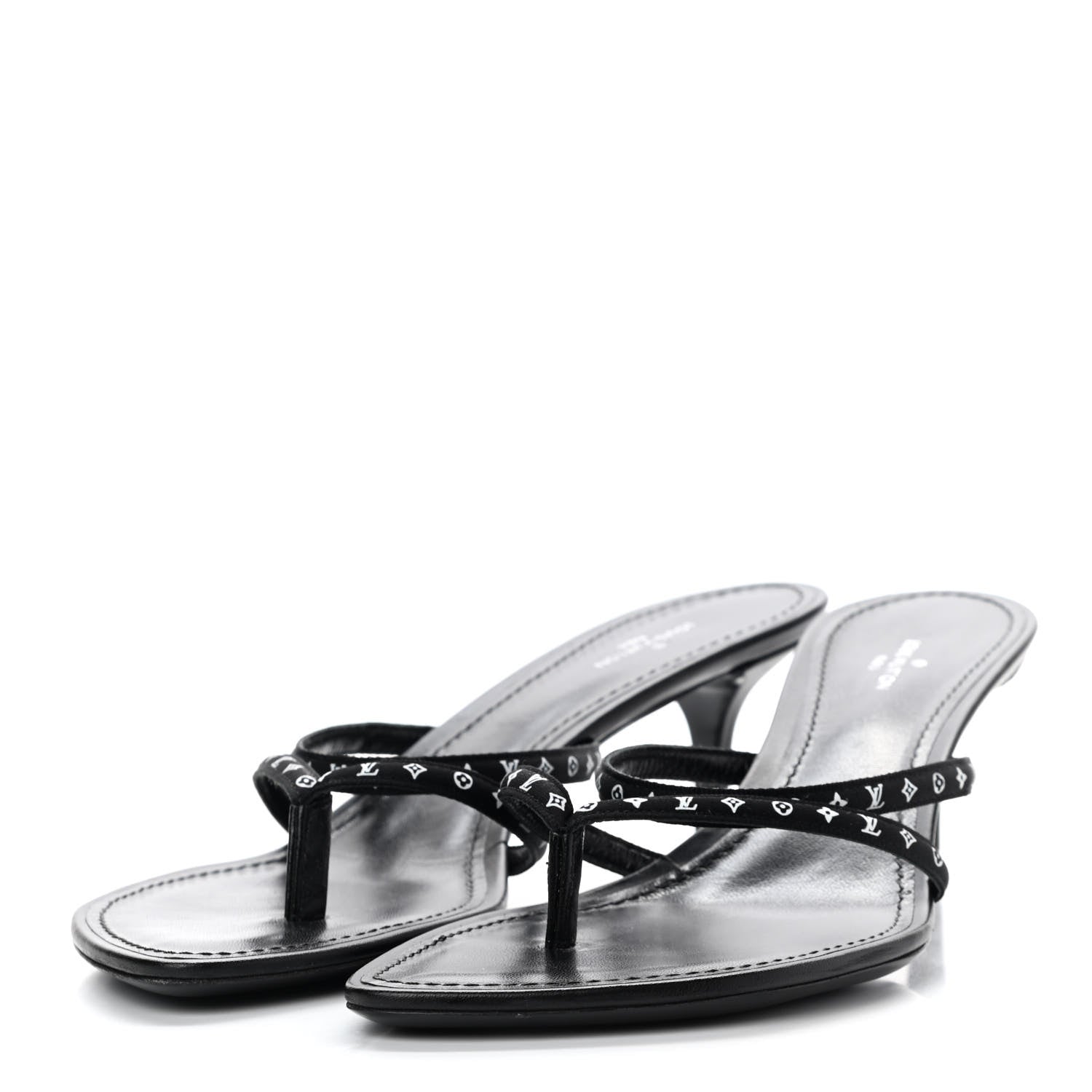 Louis Vuitton Satin Calfskin Citizen Thong Sandal 40 Black 3 of 8