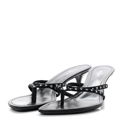 Louis Vuitton Satin Calfskin Citizen Thong Sandal 40 Black 3 of 8