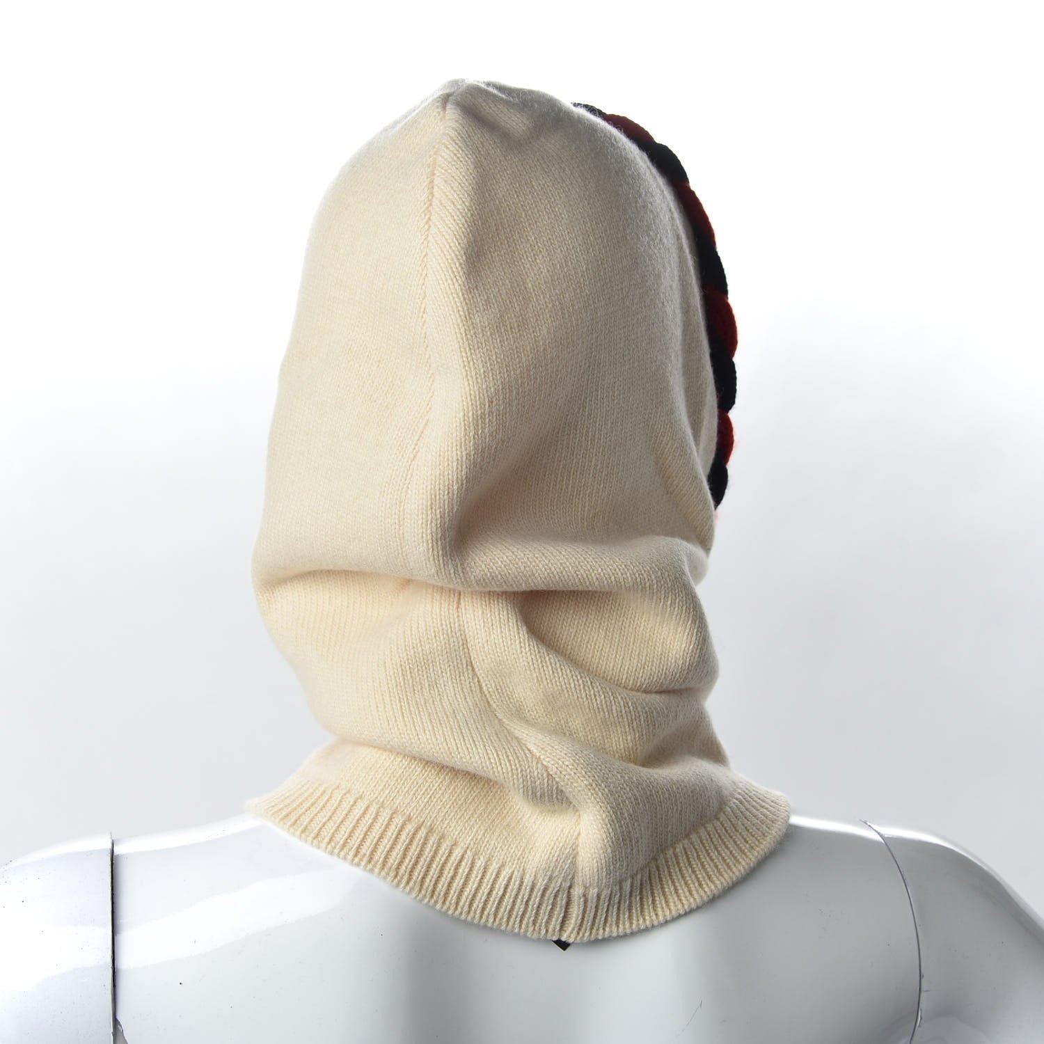 Gucci Wool Web Balaclava Beanie Hat M Ivory 4 of 5