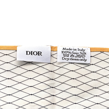 Christian Dior Silk Mitzah Le Monde Scarf White Multicolor 4 of 7