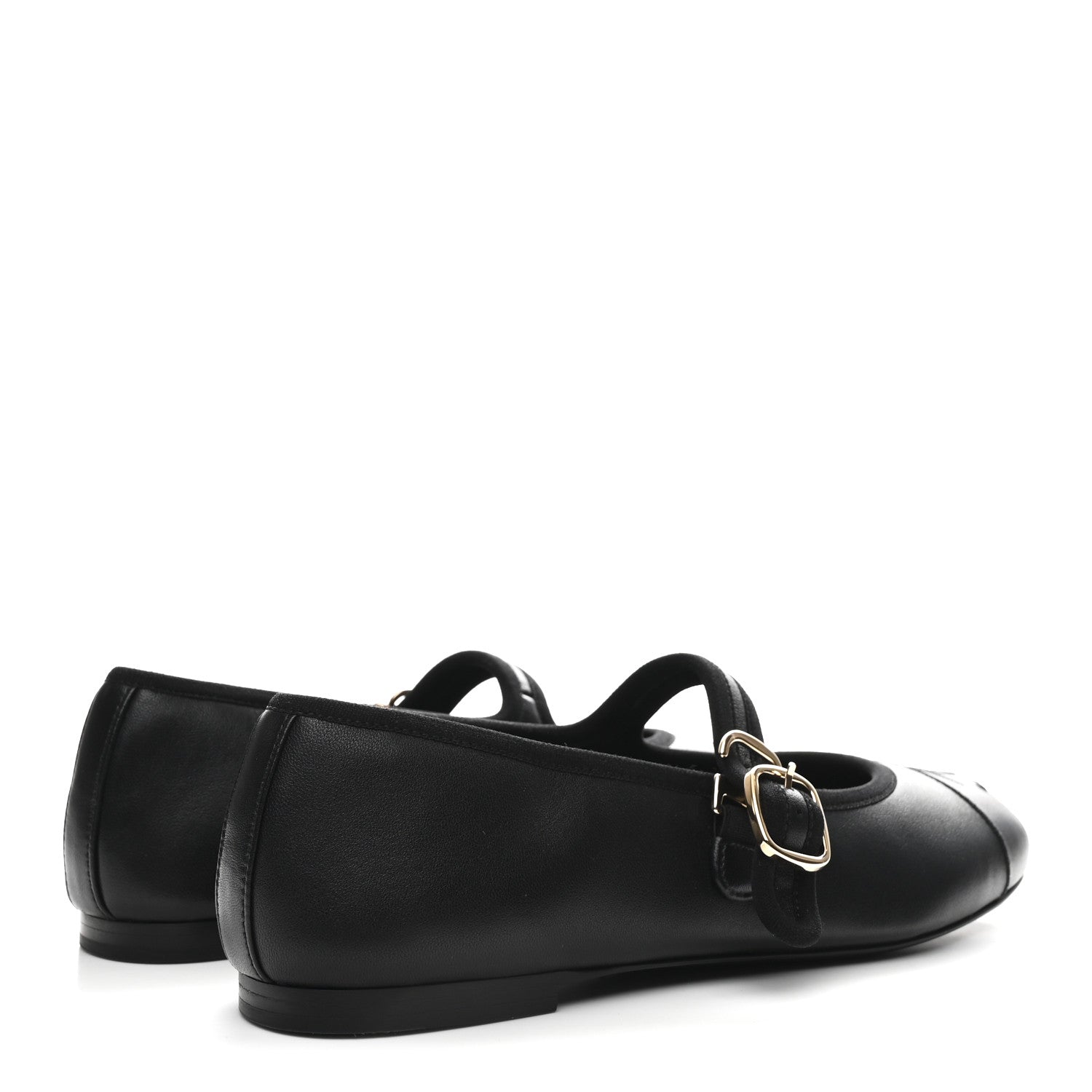 Chanel Lambskin Mary Jane Flats 37 Black 5 of 10