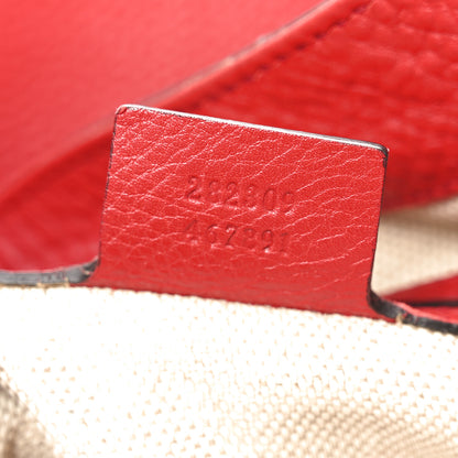 Gucci Pebbled Calfskin Medium Soho Shoulder Bag Tabasco Red 7 of 11