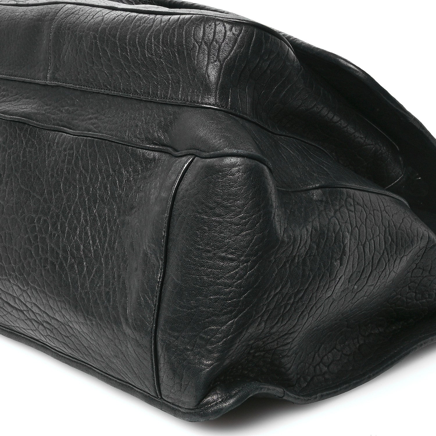 Saint Laurent Grained Lambskin Monogram Oversized Niki Chain Satchel Black 10 of 12