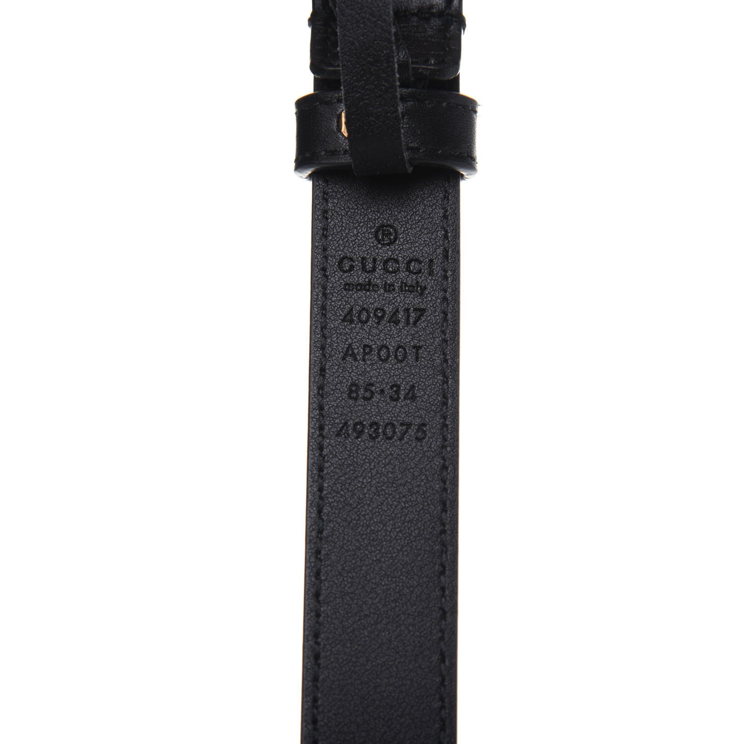 Gucci Calfskin Double G 20mm Belt 85 34 Black 3 of 8