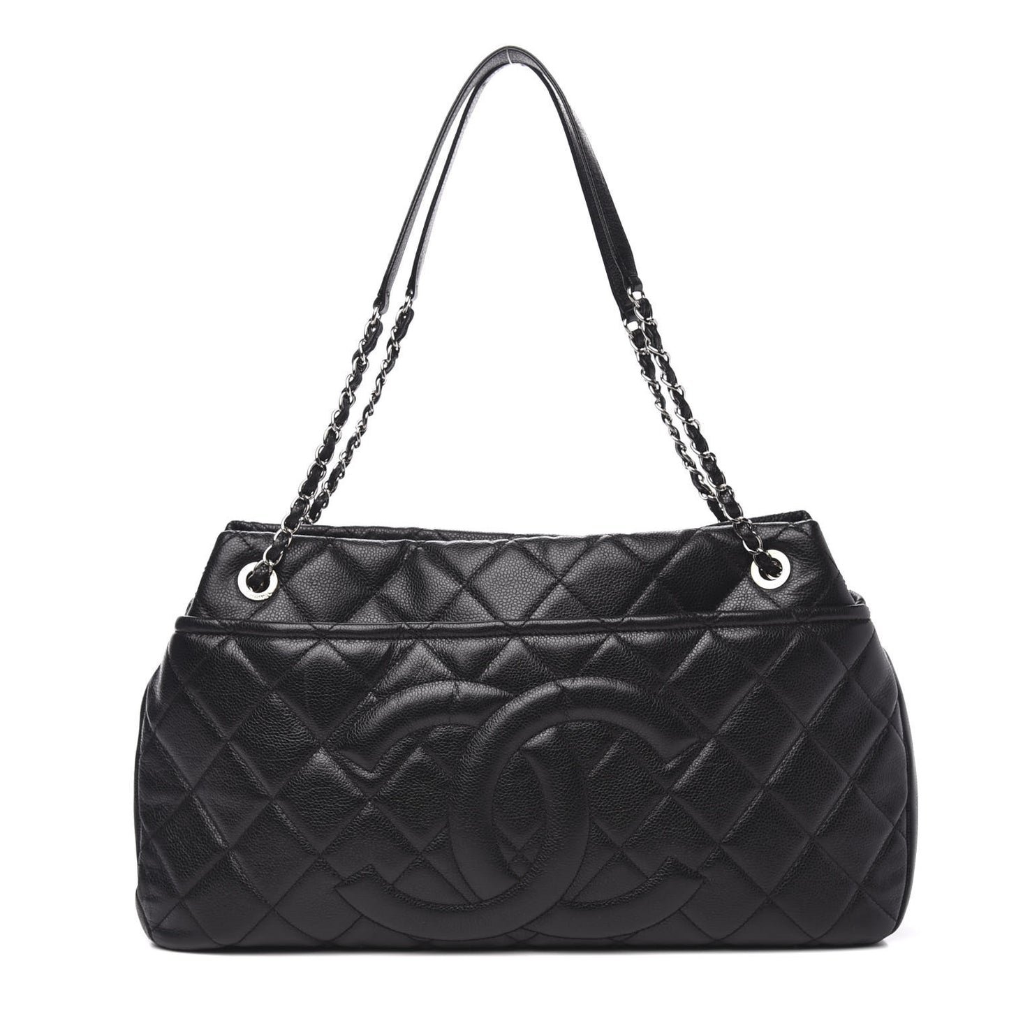 Caviar Quilted Timeless CC Soft Tote Black