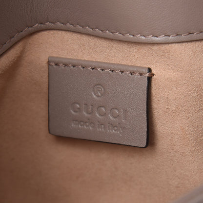 Gucci Calfskin Matelasse Super Mini GG Marmont Shoulder Bag Porcelain Rose 6 of 8