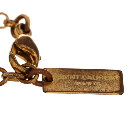 Saint Laurent Brass Monogram Charm Bracelet 4 of 4