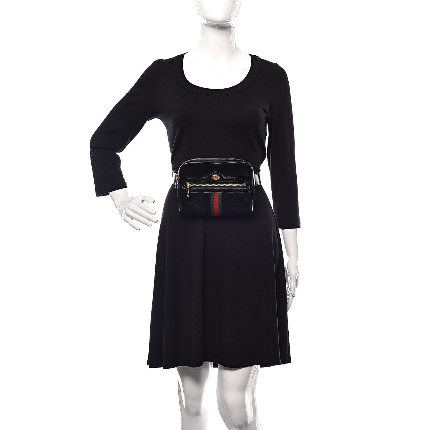 Suede Small Ophidia Belt Bag 85 34 Black