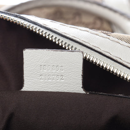 Gucci Monogram Equestrian Horseshoe Bowler White 7 of 19