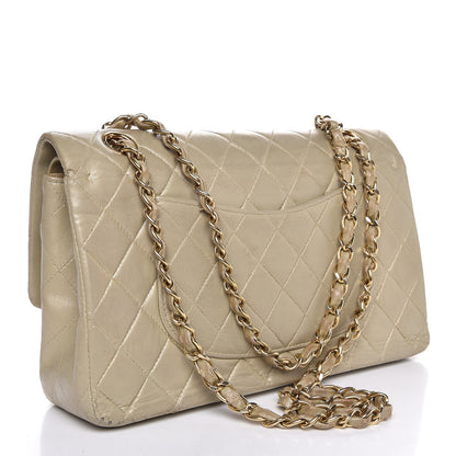 Chanel Lambskin Quilted Medium Double Flap Light Gold 4 of 21