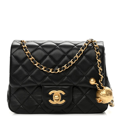 Chanel Lambskin Quilted Mini Pearl Crush Flap Black 1 of 10