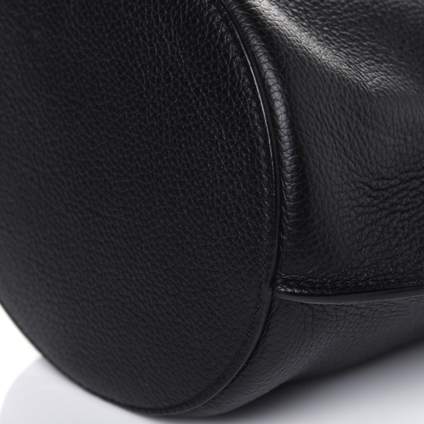 Supple Grained Calfskin Nano Big Bag Bucket Black
