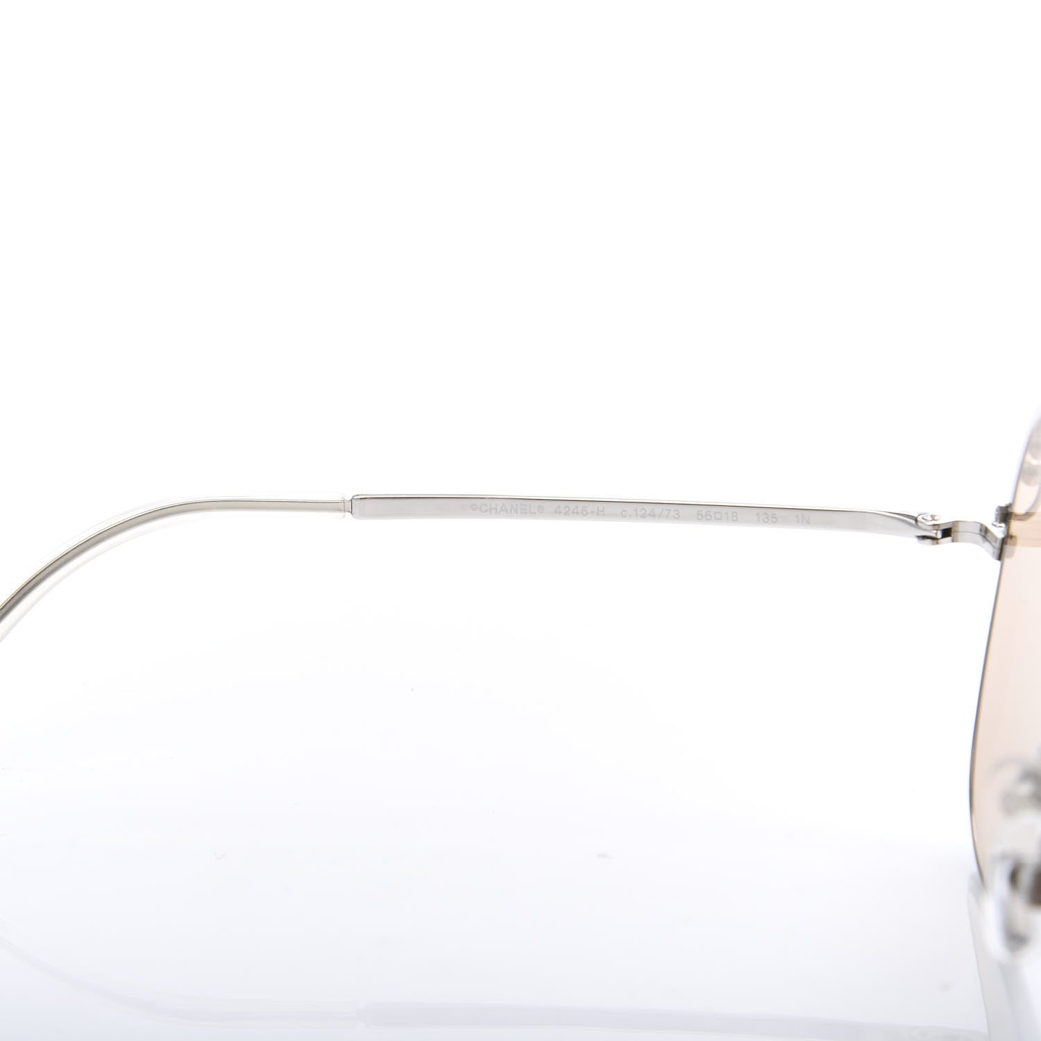 Chanel Pearl Sunglasses 4246-H Silver Beige 5 of 8