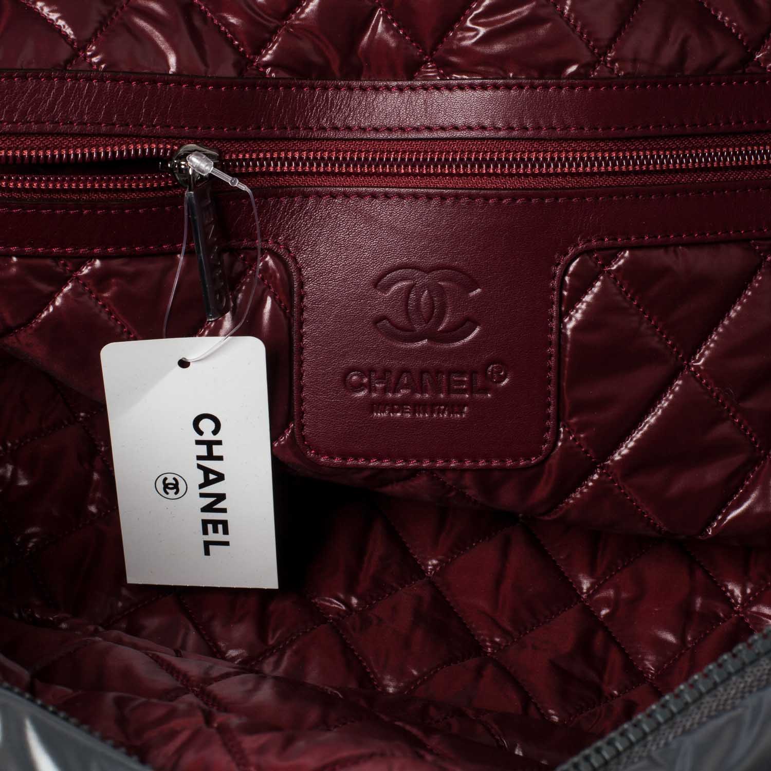Chanel Nylon Coco Cocoon Tote Grey 7 of 10