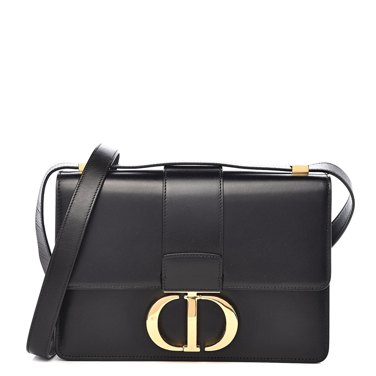 Smooth Calfskin 30 Montaigne Flap Bag Black