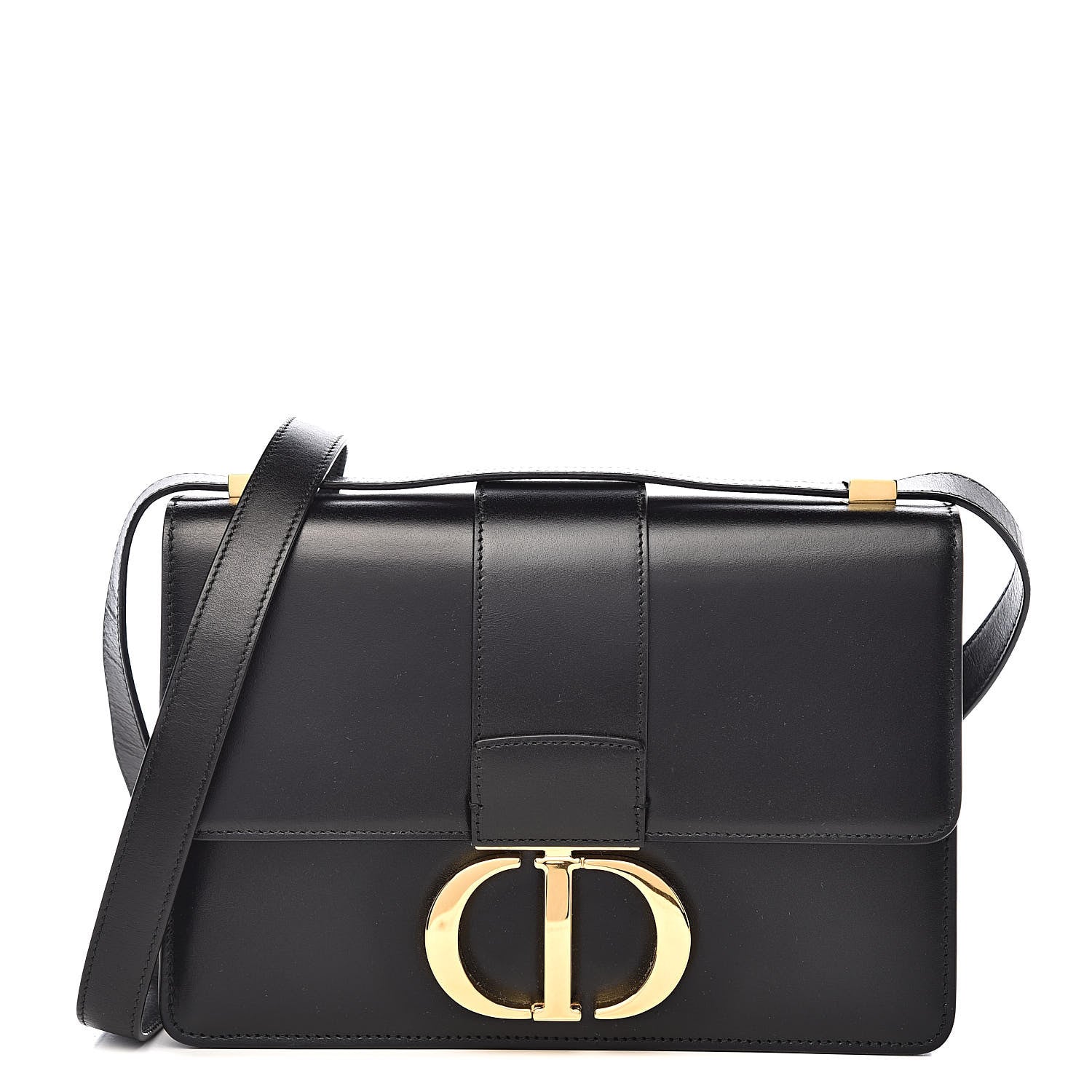 Christian Dior Smooth Calfskin 30 Montaigne Flap Bag Black 1 of 8