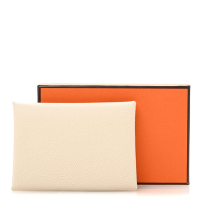 Hermes Epsom Verso Calvi Duo Card Case Craie Rouge Radieux 8 of 8