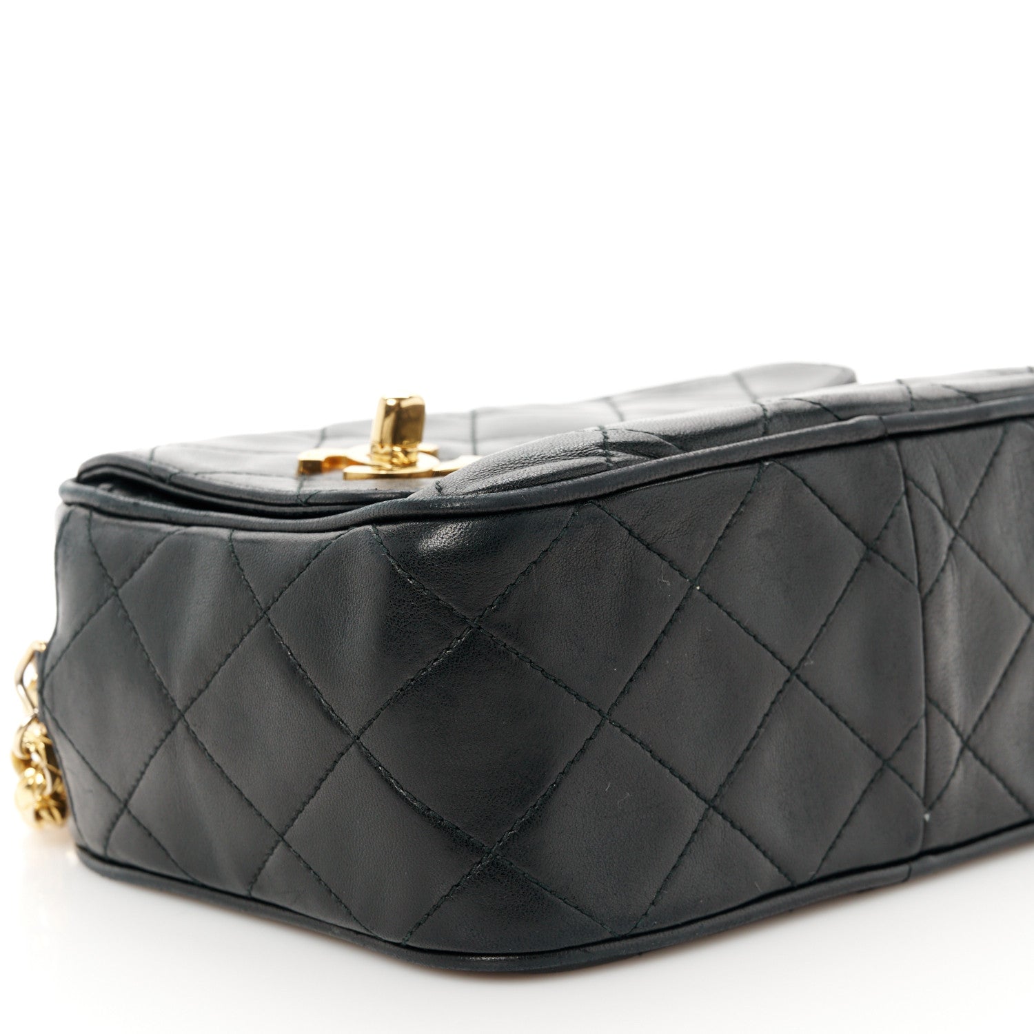 Chanel Lambskin Quilted Tassel Flap Camera Case Black 10 of 11