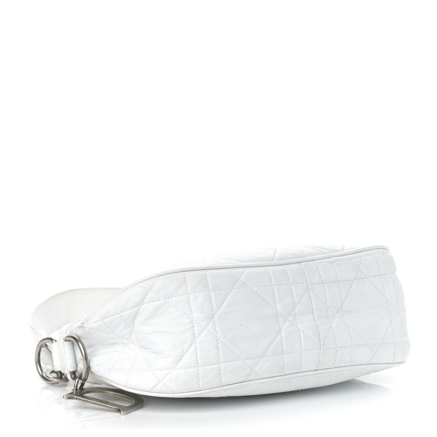 Christian Dior Lambskin Cannage Small Hobo White 4 of 18